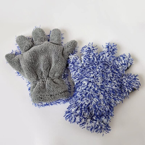 Chenille Microfiber Car Wash Mitt for Scratch Cleaning,  Water Absorbency, 1Pc 2