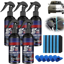 Car Ceramic Coating Spray 3 in 1 Nano Hydrophobic Protection for Waterless Wash and Plastic Trim Restoration