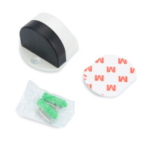 Stainless Steel Door Stopper Waterproof RustResistant White Door Protector with Adhesive Screws