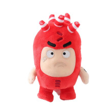 (Red) Plush Oddbods Cartoon Toys Dolls Soft Cute Bubbles Oddbods Plush Toy For Kids