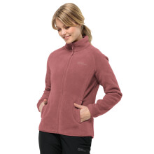 (XS, Red Ochre) Jack Wolfskin Womens Moonrise Full Zip Warm Recycled Fleece Sweater