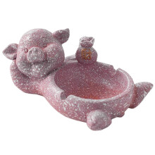 (Pink) Cute Pig Ashtray - Pink Cartoon Animal Figurine for Collectors & Smokers