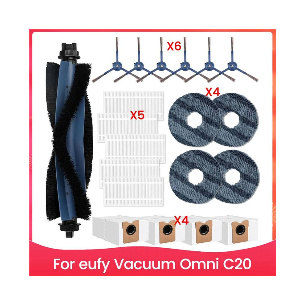 Replacement Parts For Vacuum Omni C20 Main Side Brush Hepa Filter Mop Cloth Dust Bags Accesories Kit 4713936354494