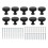 10Pack Kitchen Cabinet Knobs Knurled Dresser Knobs Cabinet Hardware Aluminum Knobs for Dresser Drawers Black 1