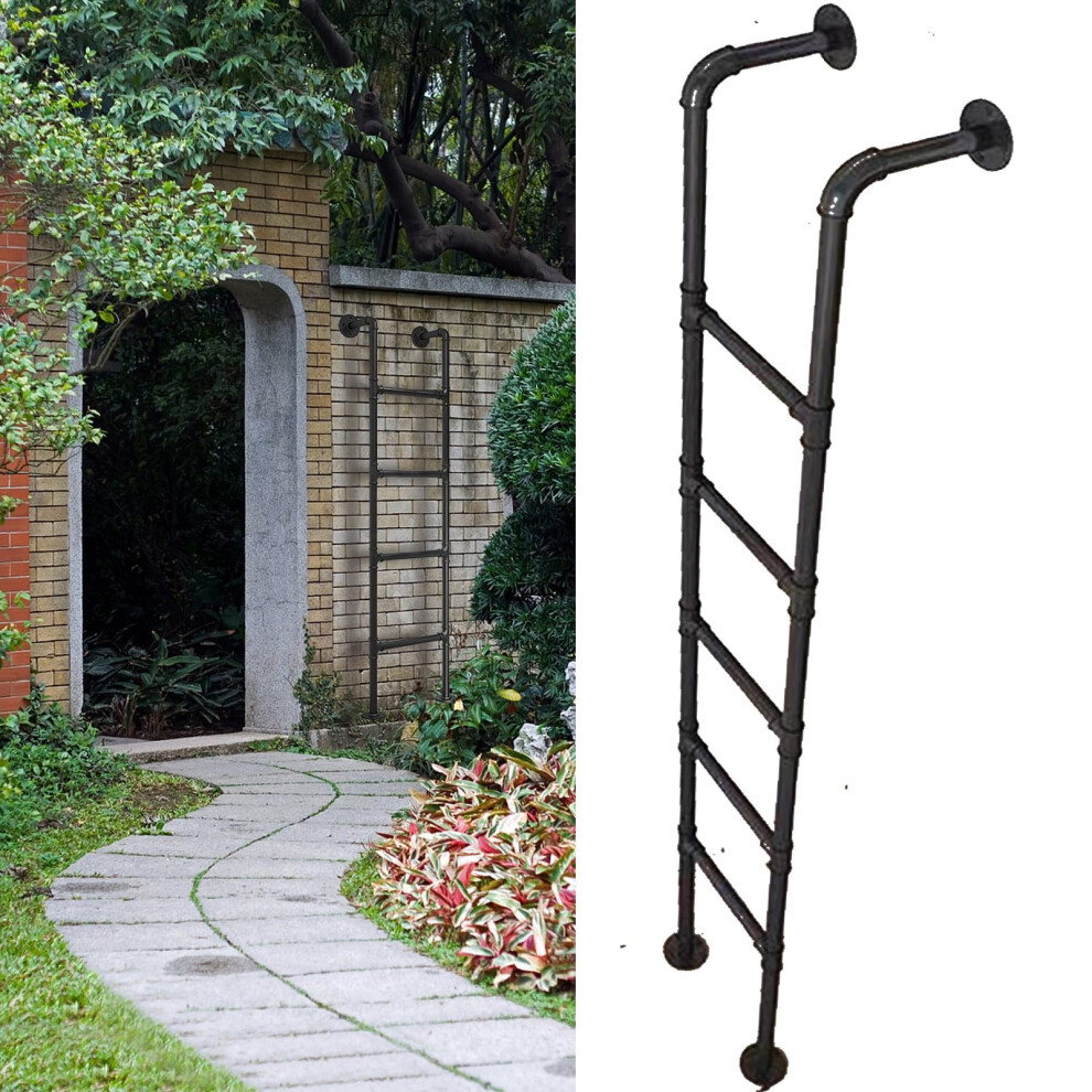 Wall Mounted Heavy Duty Metal Ladder 280Cm, SpaceâSaving AntiâRust Iron Loft Attic Ladder With Mounting Kit 9351714582216