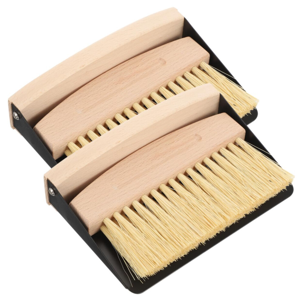 Mini Cleaning Brush Set With Soft Nylon Bristles, Beech Handle For Keyboard And Car Detailing 9330225436034
