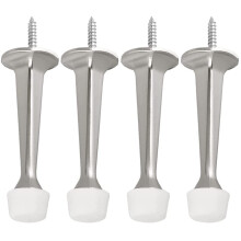 4pcs Zinc Alloy Door Stopper Set with Rubber Tip, Retro Wall Protector for Home Decor
