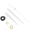 4X MOUVEMENT MECANISME D'HORLOGE QUARTZ 3 AIGUILLES BLANC 5