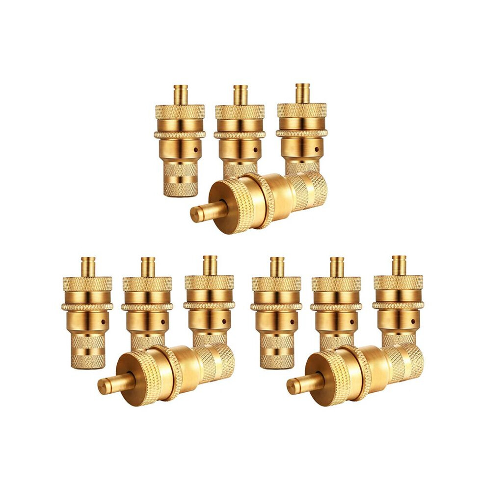 12Pcs Offroad Brass Tire Venting Machine S Kit Automatic 6-30Psi Tyre Tire Pressure Relief Valve Deflators Bleeder Valve 6033105636083