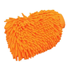 Chenille Car Wash Mitt Double Sided Microfiber Glove Scratch Resistant Soft Cleaning for Car Exterior (Orange)