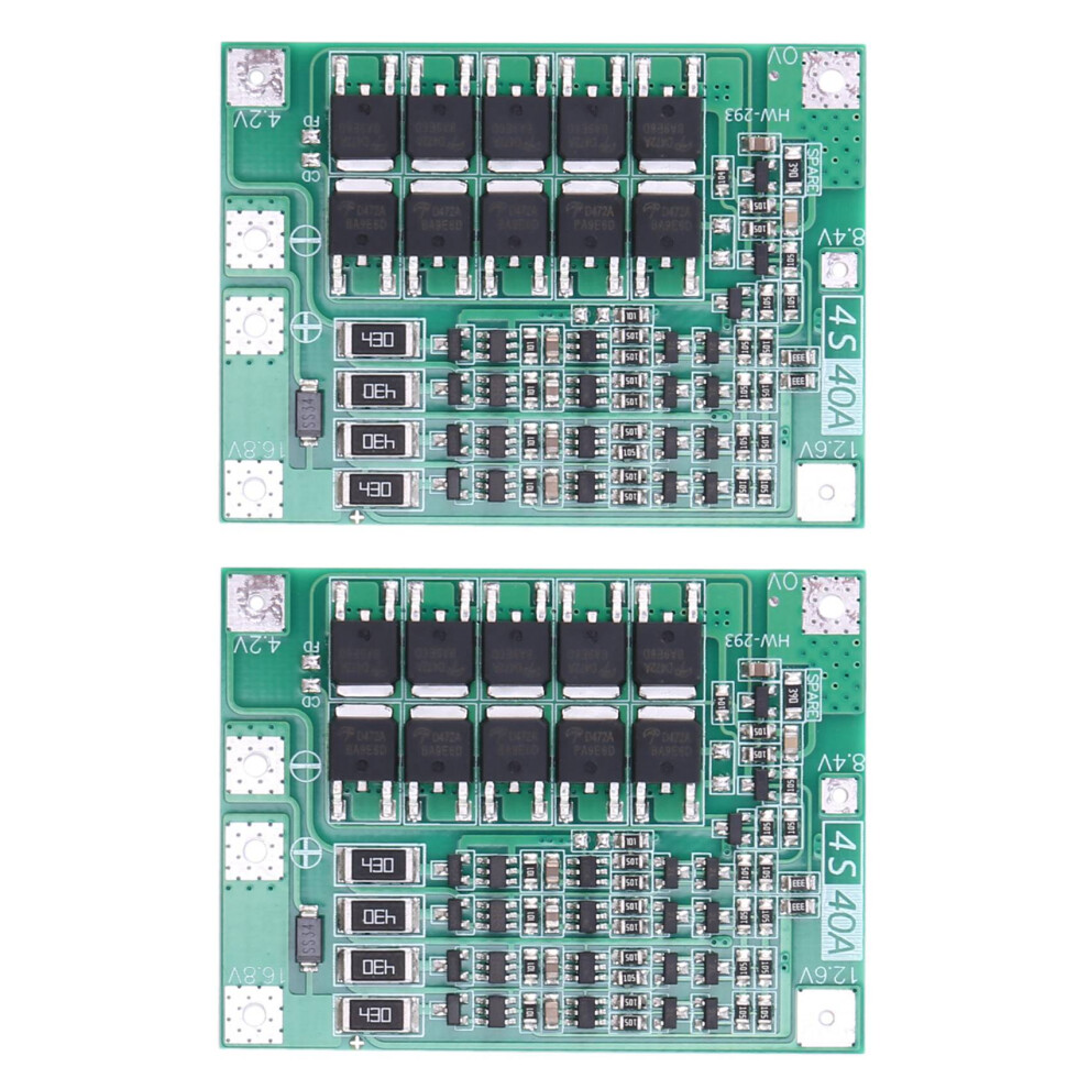 Photos - Cable (video, audio, USB) 2X 4S 40A Li-Ion Lithium Battery 18650 Charger Pcb Bms Board with Balance for Drill Motor 14.8V 16.8V Lipo Cell Module