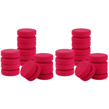 16 Pack Paint Sponge Applicator Detail Sponge Paint Round Wax Applicator Tire Shine Applicator (Red)