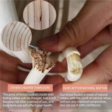 4X Paniers Ă Pain Banneton - Paniers Ronds Ă Levain Banneton Paniers Ă Pain en Rotin Naturel Outils de Panier Ă Pain