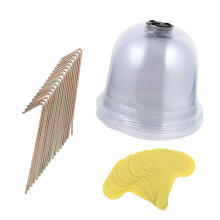 Plastic Garden Cloche with Vent Tops, Seedling Protection Dome Cover for Frost and Home Gardening
