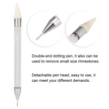 Double-Head Nail Dotting Pen 15x1x1cm White