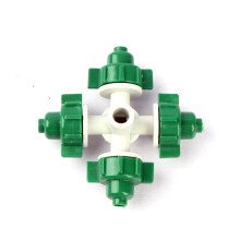 4 Way Garden Sprinkler Head 6mm Nozzle for Greenhouse Misting and Lawn Irrigation Watering System