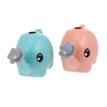 2pcs Plastic Elephant Watering Can for Kids, Cute Durable Garden Watering Pot for Flowers and Plants
