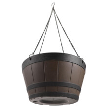Weather Resistant Resin Hanging Flower Basket for Plants, Indoor Outdoor Decorative Planter