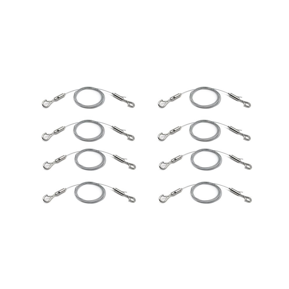 8 Pack Adjustable Picture Hanging Wire Heavy Duty Supports 50 Lbs Hanging Hardware, 2M X 1.5Mm Stainless Steel Wire Rope 6031861973213