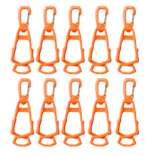 Mehrzweck-Cliphaken aus Kunststoff für-Orangee Farbe 10 Stück