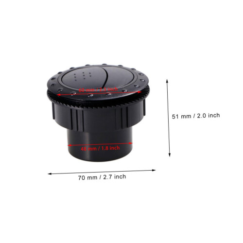 Rotating Round Car Air Vent for RV, Adjustable Airflow Direction, Durable ABS Universal Outlet 1