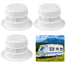 3 RV Roof Vent Caps Rainproof UV Resistant Odor Control Covers for Camper Motorhome Sewer Vent