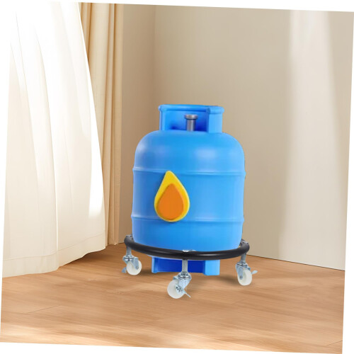 Propane Tank Stand with Wheels, Stable LowProfile Base, Durable Rolling Gas Cylinder Dolly 1