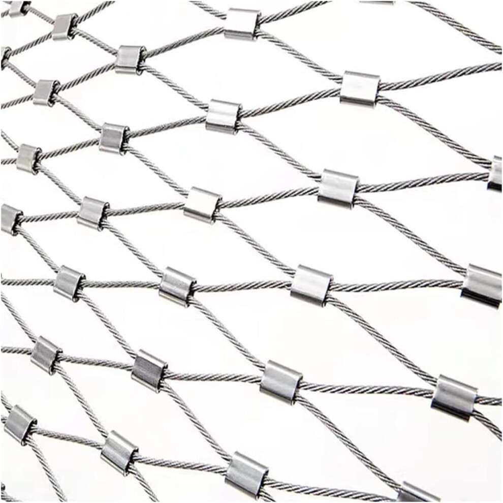 304 Stainless Steel Wire Mesh Rope Net 2X10m Corrosionresistant Flexible Braided Fence For Garden Balcony And Animal Enclosures 9330225437031