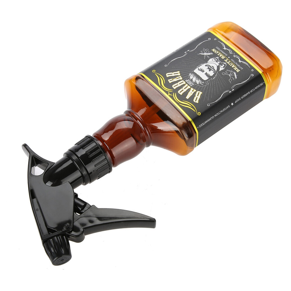 Reusable Hairdressing Water Sprayer 300ML Vintage Style Brown Barber Tool