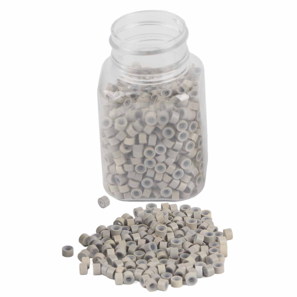 Unisex 1000Pcs Bottle Micro Hair Rings 3X5x3mm Blonde