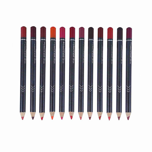 12-Color Matte Waterproof Lip Liner Pencil Set 2
