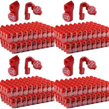 Blocco con Gancio A Piolo Blocco con Blocco 400 Pezzi Blocco con Blocco In Plastica Rosso Blocco Antifurto Blocco Perno con Gancio per Blocco con