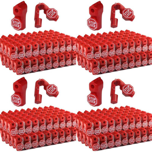 Peg Hook Lock Stop Lock 400 Pieces Plastic Red Stop Lock Anti-Theft Lock Retail Pin Hook Safety Display Hook Lock