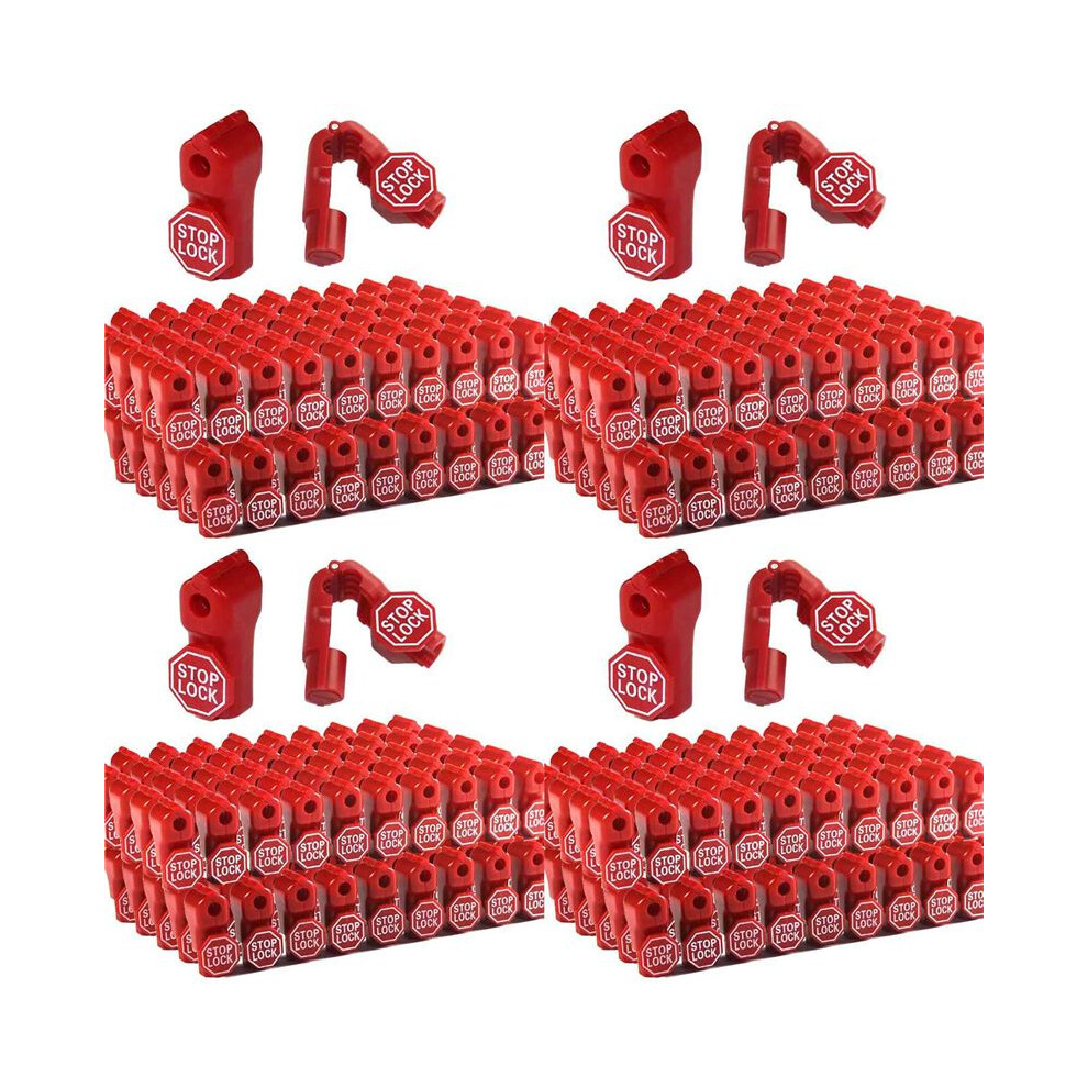 Peg Hook Lock Stop Lock 400 Pieces Plastic Red Stop Lock Anti-Theft Lock Retail Pin Hook Safety Display Hook Lock 4713216497057