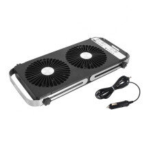 12V RV Exhaust Fan with Double Reversible Car Window Ventilation, FourSpeed Control, Low Noise, Black