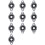 10X FL001 Alliage de Zinc 12mm Roulement A 1