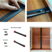 4X Lade Reparatieset, Meubelreparatie Accessoires Beugels Middenbevestiging Om Gebroken Houten A Te Versterken en Te Repareren