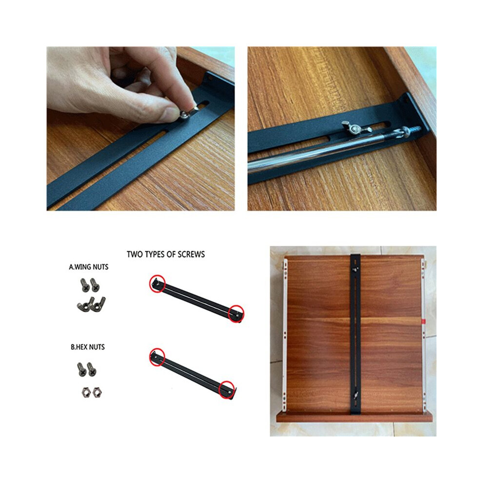 4X Drawer Repair Kit, Furniture Repair Accessories Brackets Middle Mount To Reinforce And Repair Broken Wooden A 4713241385749