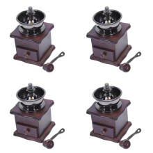 4X Manual Coffee Grinder, Hand Coffee Beans Grinding Machine, Hand Coffee Burr Mill,Manual Bean Grinder