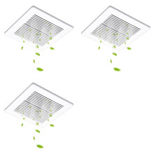3X Capa de Exaustor de Banheiro de 12 X 12 Pol. Peças de Reposição para Tampa de Ventilação de Banheiro Quadrada e Grade de Ventilador de Teto de