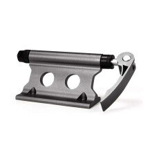 Aluminum Alloy Bike Front Fork Mount with Quick Release, Stable Clamp for Luggage Rack, Silver