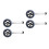 4Pcs Grey Aluminum Walker Wheels Adjustable Height Durable Replacement 8