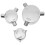 3Pcs Plastic Shower Faucet Handles with 3-Way Flow Control Silver 6