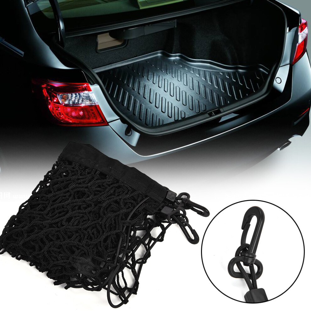 Dual Layer Car Rear Trunk Mesh Cargo Net Elastic Compact Storage Pocket 9311393739097