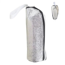 Insulated Bottle Cooler Bag with Zipper, Waterproof Thermal Bottle Pouch for Travel, 25 x 8.5cm