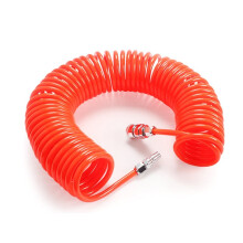 Repairable PU Air Hose with Plug Kit,Efficient PU Spring Tubes for Tools, High-Voltage Spirals, Home Us