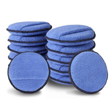 12-Pack Car Wax Applicator Pads with Finger Pocket, Microfiber Soft Foam Polishing Pads for Car Detailing & Cleaning