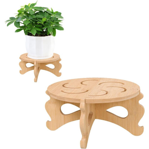 Supporto per Piante da Interno In Bambù e Legno, 2 Pezzi, Supporto per Piante da Interno, Non Richiede Viti, Supporto Stabile per Vasi da Esterno