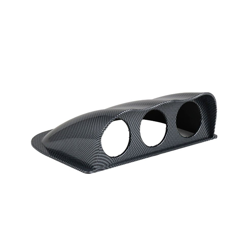 52Mm Racing Dash Board Triple Gauge Pod Carbon Fiber Color Gauge Pod Mount Holder Black 4712824665032