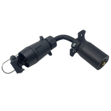 Trailer 7 Pin Round Socket Female Plug to 7 Way Blade Trailer Adapter Connector Adaptor RV Parts Caravan